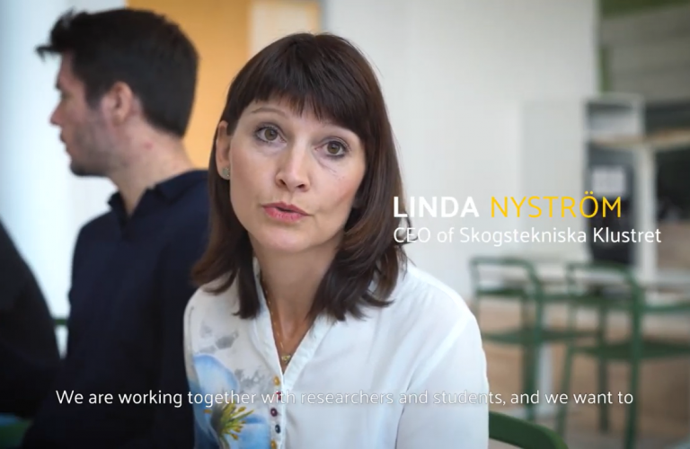 Linda från Skogstekniska klustret i Umeå